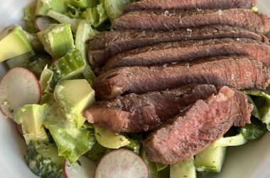 green goddess steak salad