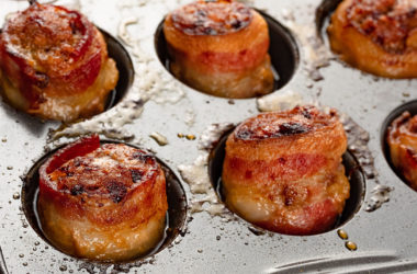 bacon wrapped meatloaf bites