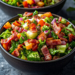 Chopped Bacon Salad in a bowl