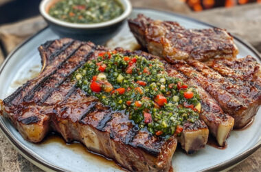 Grilled Porterhouse Steak on a plate