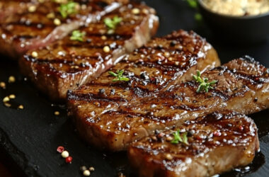 New York Strip Steak Marinade on a serving plate