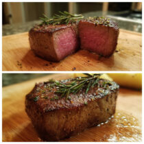 Oven-Only Filet Mignon on a plate