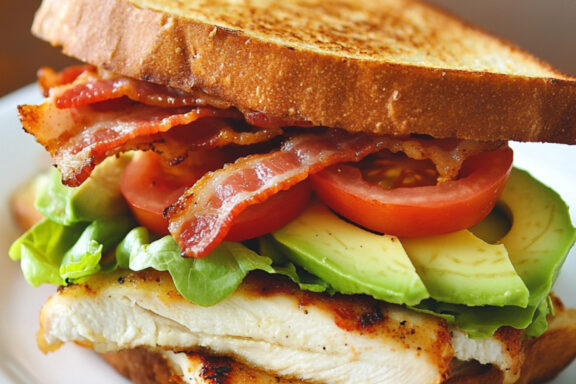 Chicken BLAT Sandwich on a plate