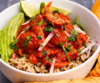 Chicken Tinga Bowl with Grilled Chicken Thighs