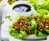 Korean Beef Lettuce Cups with Kimchi