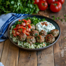 Lamb Meatballs on a plate