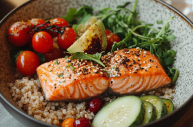 Salmon Grain in a bowl