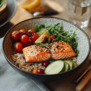 Salmon Grain in a bowl