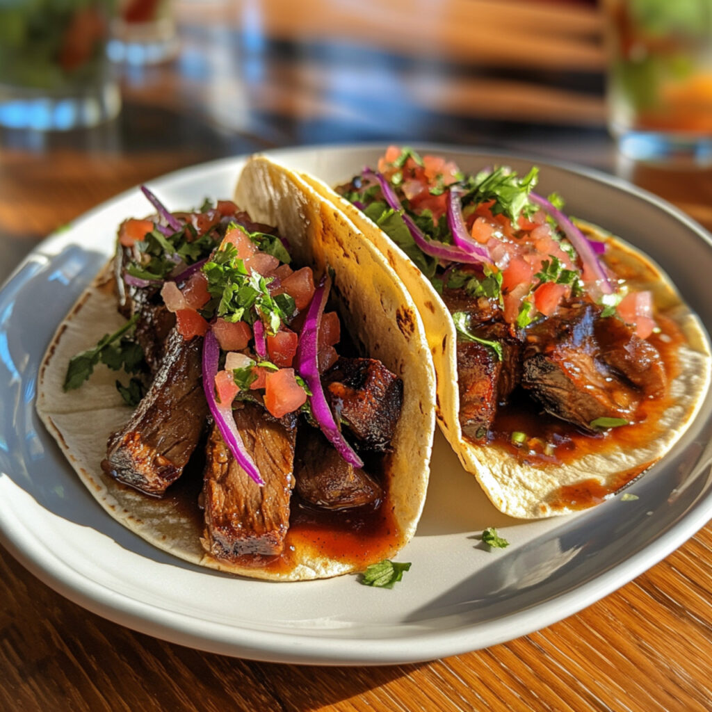 Braised Chuck Roast Tacos on a plate