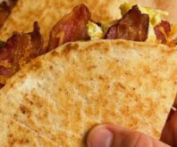 Bacon Cheddar Breakfast Quesadilla