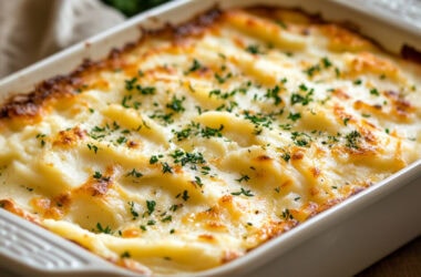 whipped potato in a serving dish