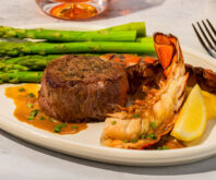 Surf ‘n’ Turf: Pan-Seared Filet Mignon au Poivre with Lobster