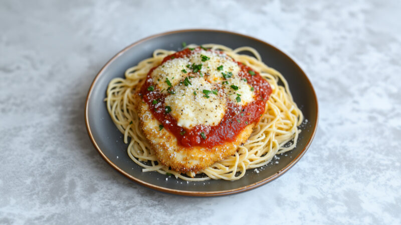 Chicken Parm on a plate