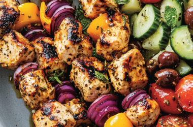 Yogurt Marinated Chicken Skewers