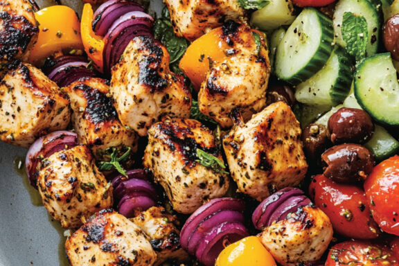 Yogurt Marinated Chicken Skewers