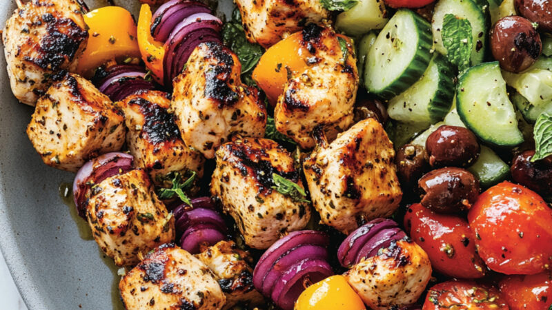 Yogurt Marinated Chicken Skewers