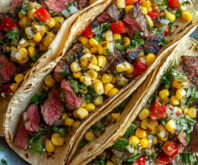 Steak Tip Tacos with Roasted Corn Pico