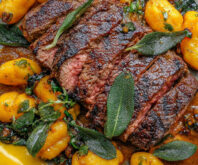 Ribeye Steak with Pumpkin Gnocchi and Crispy Sage